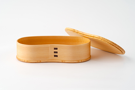 125P6001 【大館曲げわっぱ】はんごう弁当一段