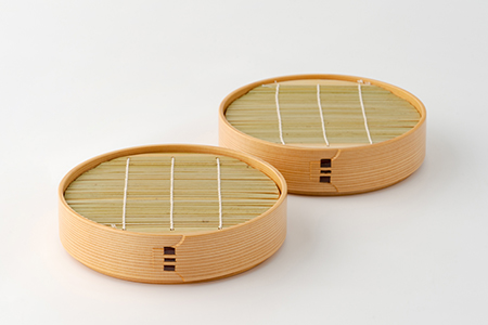 370P6001 【大館曲げわっぱ】ざるセイロ　2枚組 【配送日指定不可】