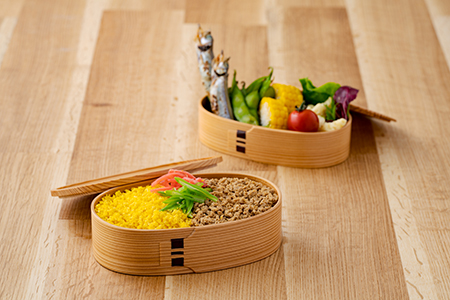 310P6003 【大館曲げわっぱ】レディース入子弁当 【配送日指定不可】