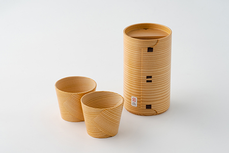 210P6004 【大館曲げわっぱ】徳久利1合＆ぐい呑み2ヶセット 【配送日指定不可】