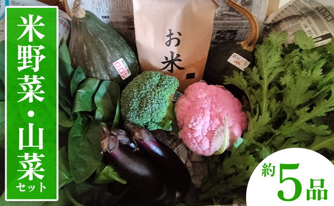 米野菜・山菜セット（5品目ほど） 115P3203