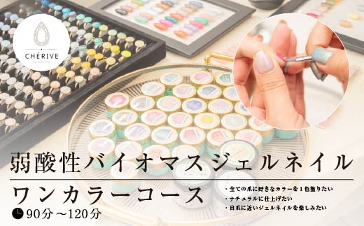 弱酸性バイオマスジェルネイル　ワンカラーコース　【115P8402】