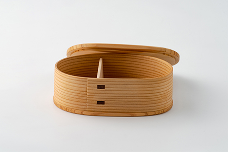 160P6009 【大館曲げわっぱ】 いろどり弁当(大)一段