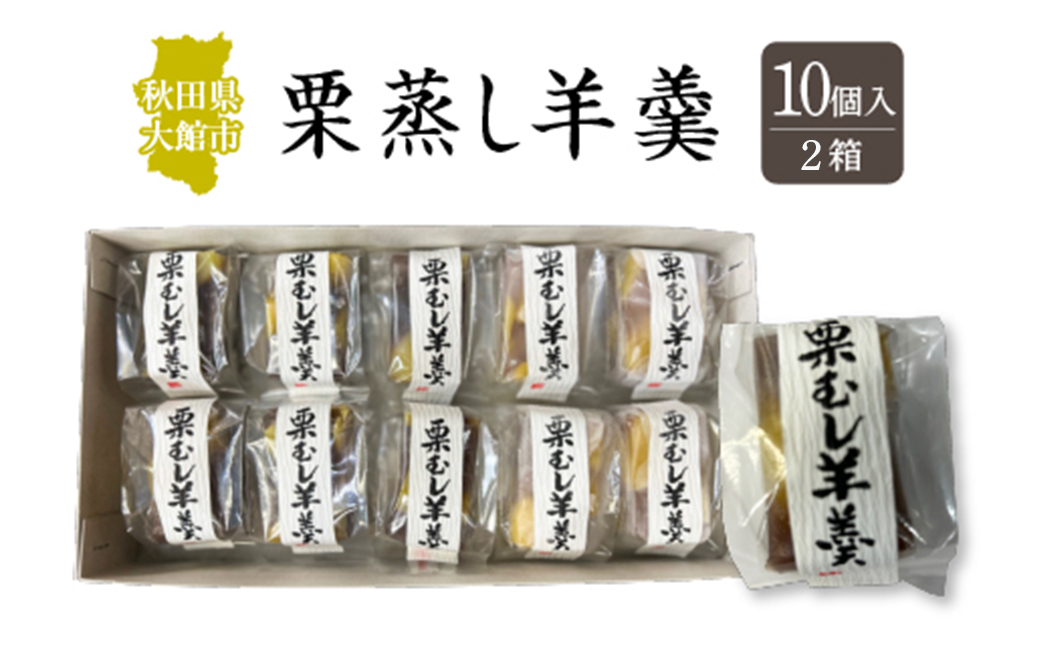 栗蒸し羊羹　10個入り　2箱　75P5605