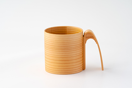 150P6010 【大館曲げわっぱ】マグカップ(白木)