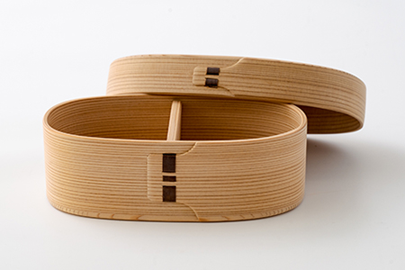 【大館曲げわっぱ】白木　小判弁当箱(小) 【配送日指定不可】　205P6009