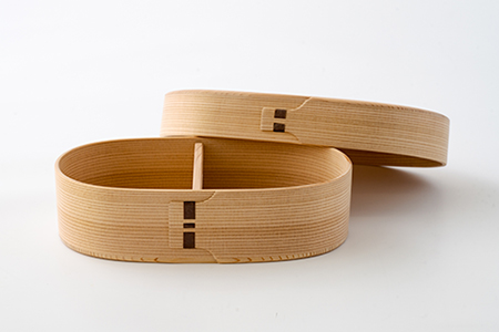 【大館曲げわっぱ】白木　小判弁当箱(大) 【配送日指定不可】　245P6001