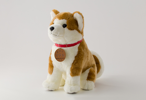 165P7307 秋田犬マサルぬいぐるみ　座りＬサイズ