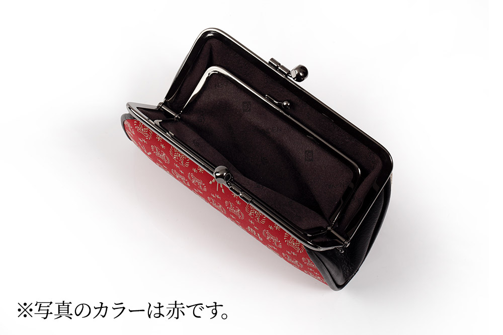 なまはげ館オリジナルデザイン印伝 親子がま口（紺） 和柄