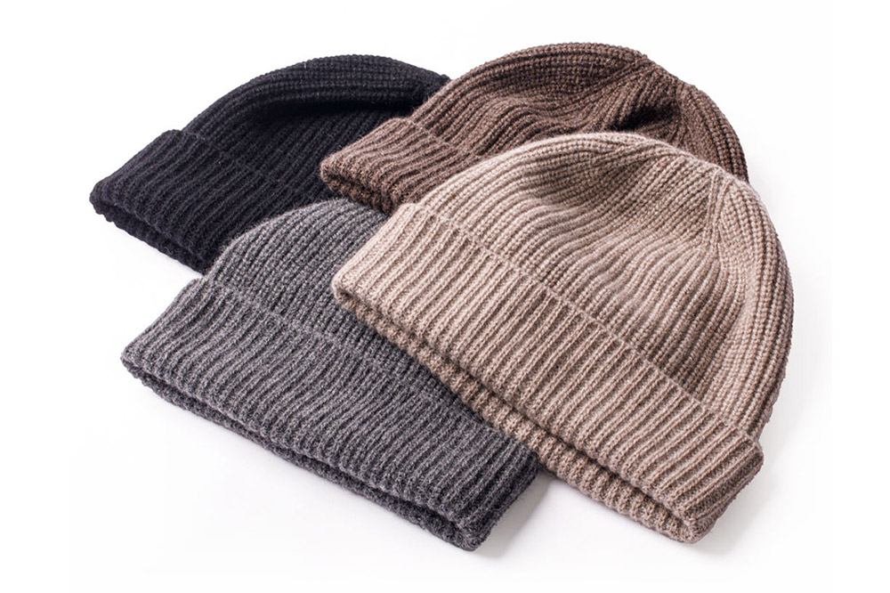 カシミヤニットキャップ（グレー）秋田県 男鹿市 ニット帽