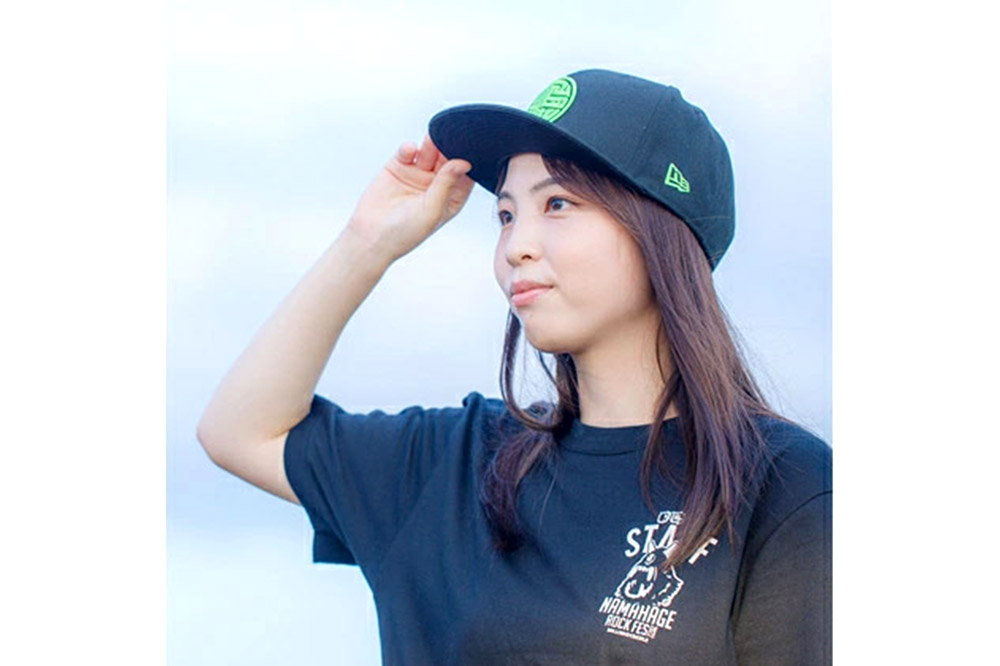 【数量限定】男鹿ナマハゲロックフェスティバル × NEW ERA 3D刺繍 LOGO CAP（黒 × ライム）ニューエラ キャップ コラボ 9FIFTY コットン