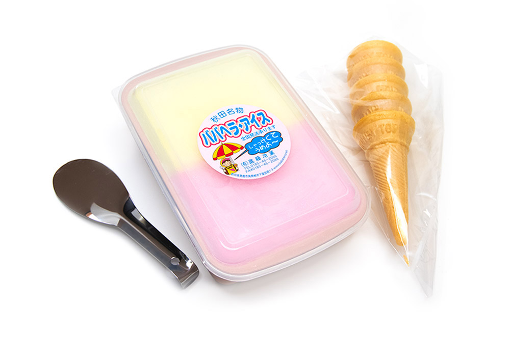 ババヘラ・アイスセット [タッパアイス2パック（1,000ml×2）、コーン10個、専用ヘラ1個]【進藤冷菓】ご当地アイス