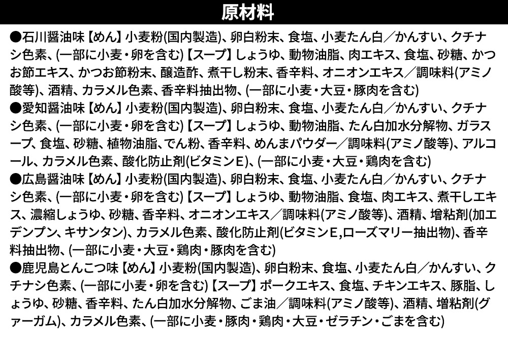 乾燥・全国こだわり素材ラーメン 25食セット 醤油味 みそ味 塩味 とんこつ味 八郎めん