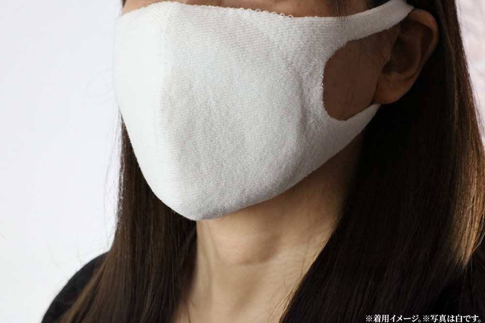 クールマックス使用の洗ってくりかえし使える立体速乾ニットマスク 2枚セット（白・黒 各色1枚）日本製 洗える 吸汗