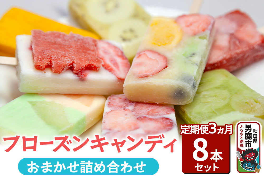 【定期便3ヶ月】フローズンキャンディ おまかせ詰め合わせ 8本セット（3ヶ月連続発送）合計24本 ゴンタロー