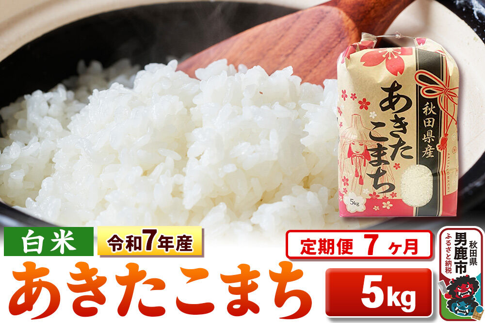 《定期便7ヶ月》令和7年産 【白米】秋田県産 あきたこまち 5kg [こまちライン あきたこまち ブランド米 お米 白米 精米 米どころ 秋田 秋田県産]