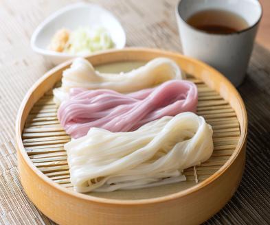 本場手造りの稲庭うどん紅白のセット【稲庭吟祥堂本舗】[B0311]