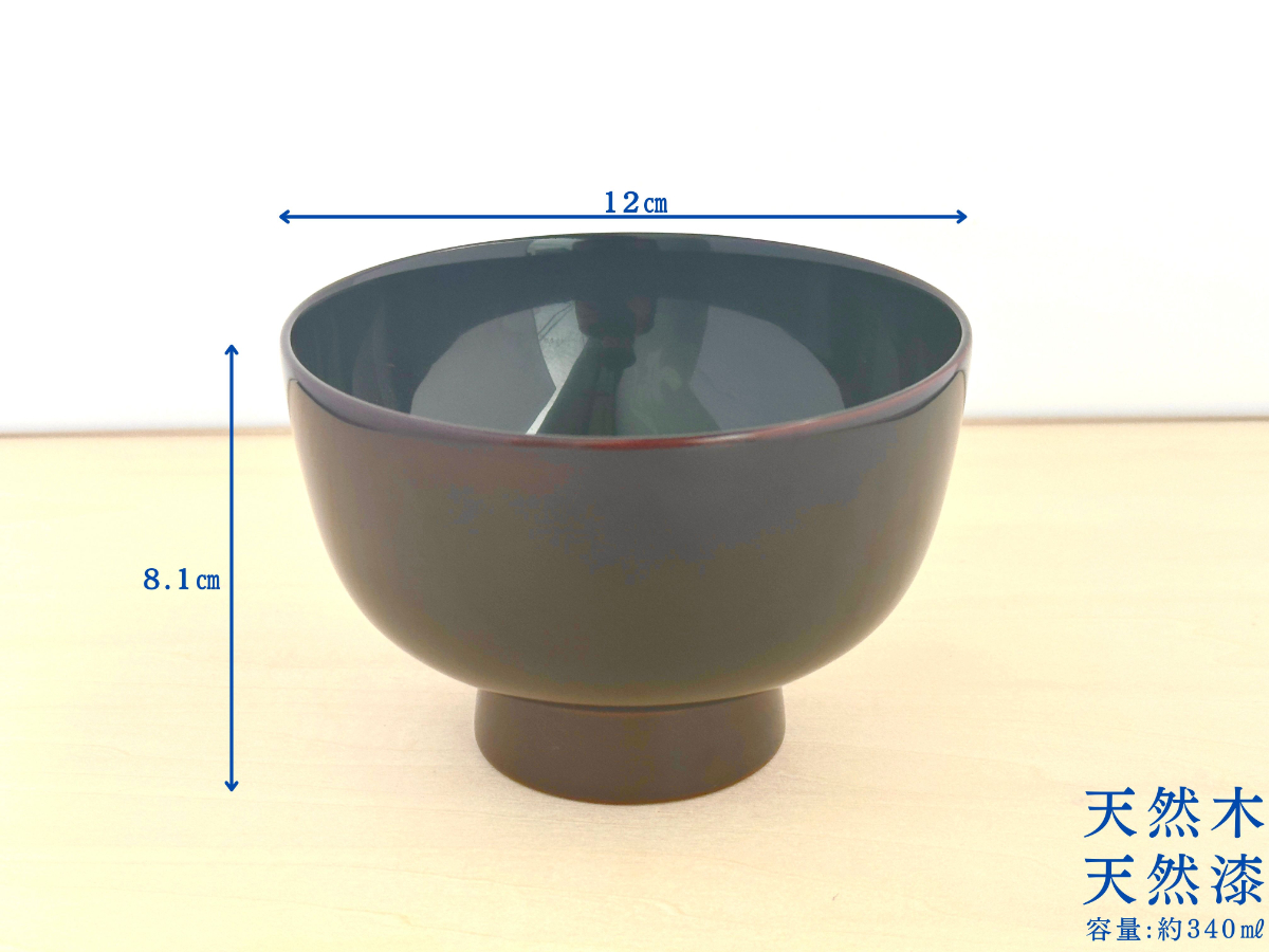 川連漆器 本溜内黒鉄鉢椀【佐藤商事】[B1-5502]