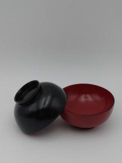 川連漆器 4寸夫婦汁椀【阿部健吉商店】[B5-5302]
