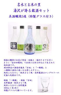 美酒爛漫五撰（特製グラス付）【小川忠太郎商店】[B5206]