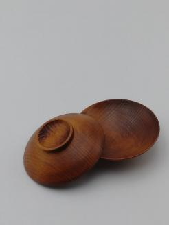 川連漆器 摺り漆盃2枚組【阿部健吉商店】[B5303]