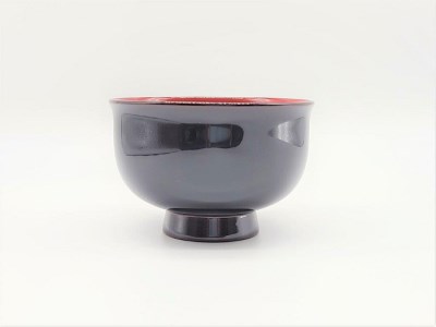 川連漆器 ゆり型汁椀 溜内朱【佐藤豊八商店】[B5804]