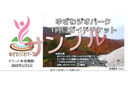 ゆざわジオパーク・ガイドチケット（３時間）【ゆざわジオパークガイドの会】[B9801]