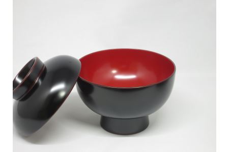 川連漆器 雑煮椀 溜内朱【佐藤豊八商店】[C5802]