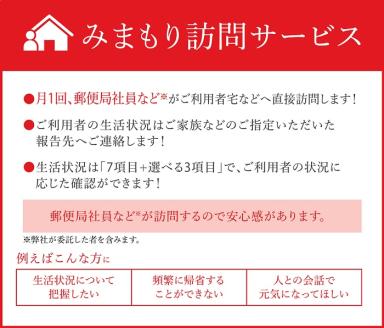 D8301 郵便局のみまもりサービス「みまもり訪問サービス」（6カ月）【日本郵便株式会社】[D8301]