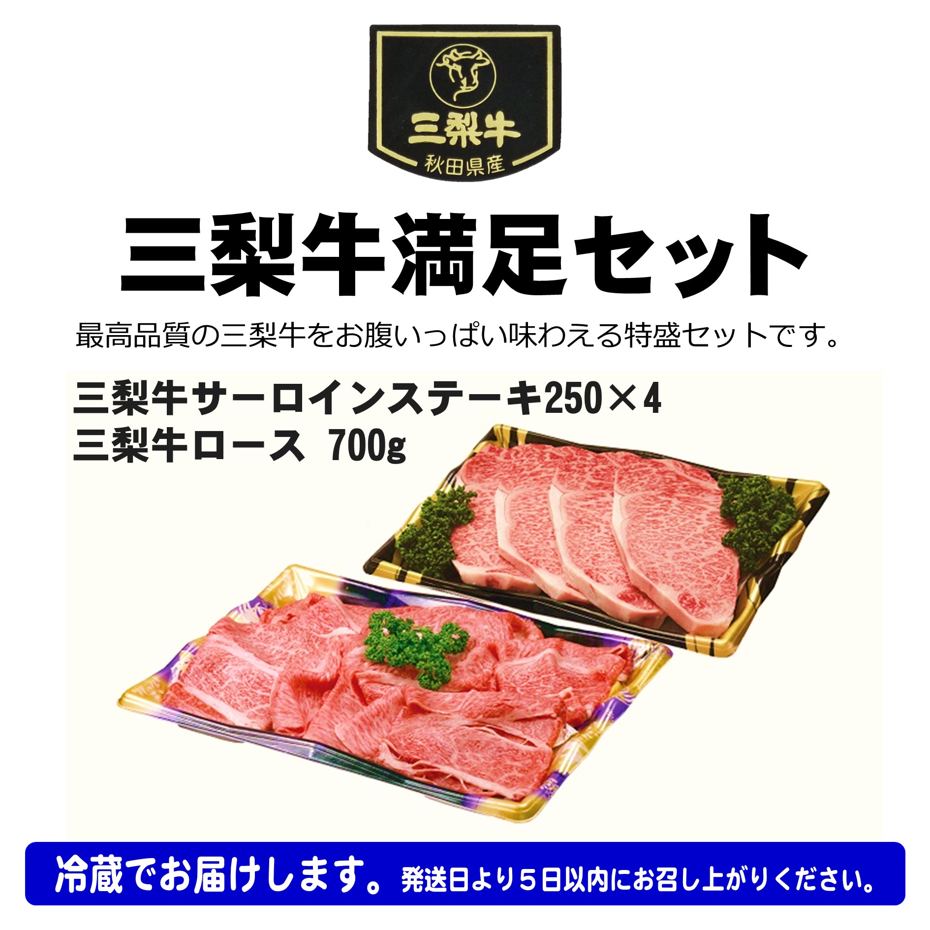 三梨牛満足セット【肉の高長】[E1601]