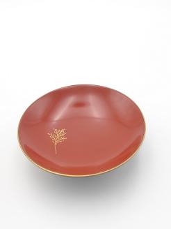 川連漆器 加賀丸吸物椀菊5客組【阿部健吉商店】[E5303]