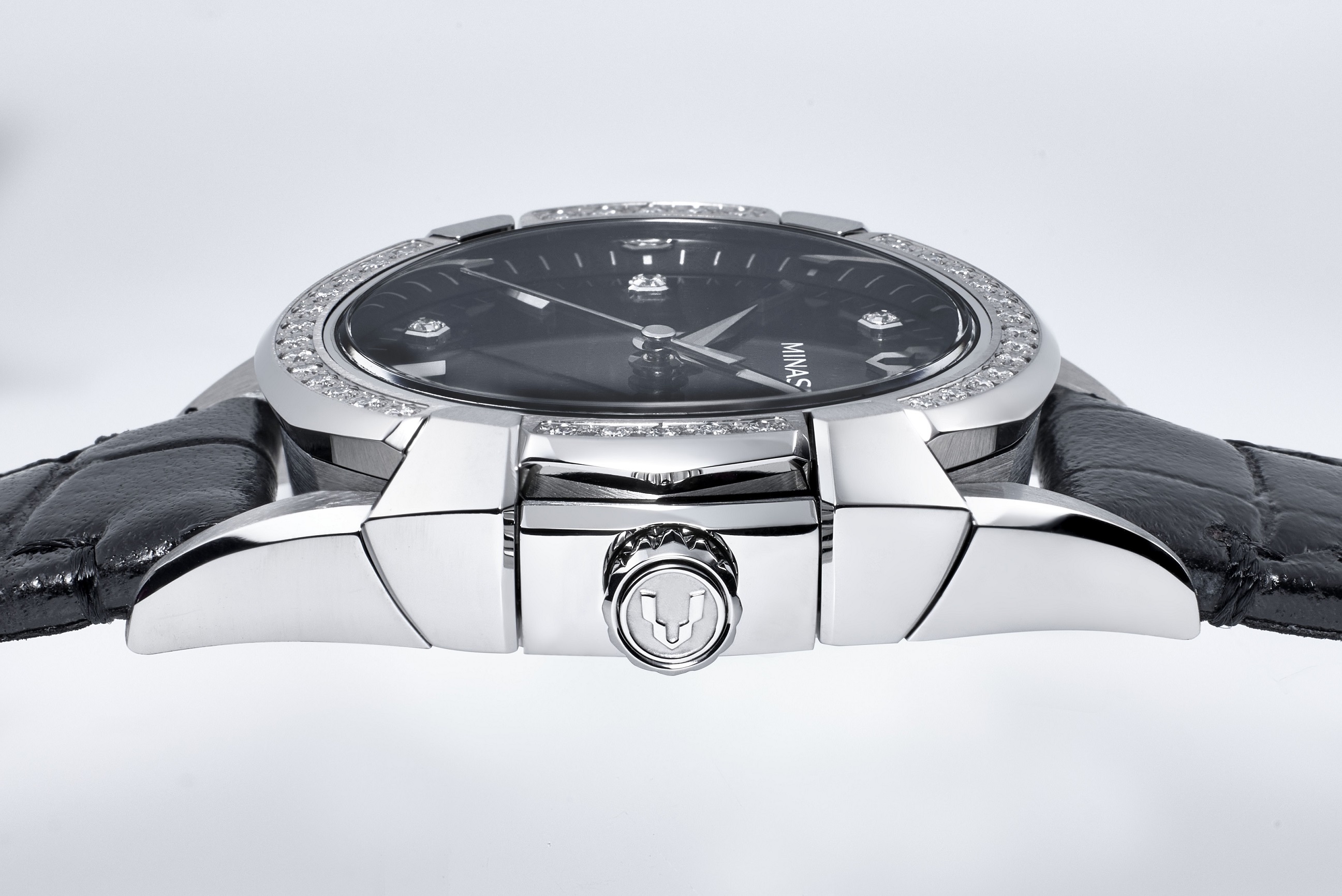 MINASE時計 Uruga31 クロコベルトタイプ（UG02-LBKNGY-SSD）【協和精工株式会社】[F11922]