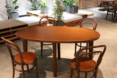 スーパー楕円曲木テーブルTA1500【Orbray株式会社】[F14006]