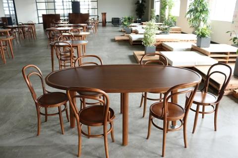 スーパー楕円曲木テーブルTA1800【Orbray株式会社】[F14007]