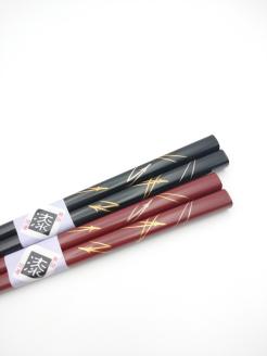 川連漆器 夫婦箸松葉蒔絵木箱入【阿部健吉商店】[H3-5301]