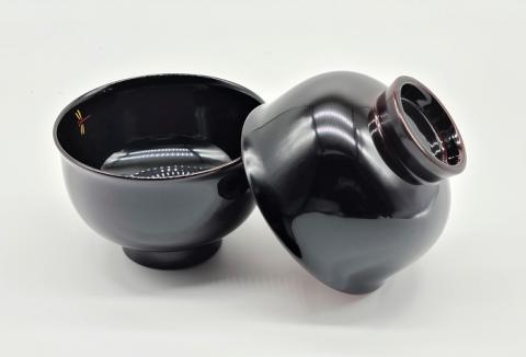 川連漆器 夫婦椀 とんぼ【佐藤豊八商店】[H5807]