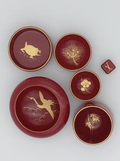 川連漆器 キノコ盃【阿部健吉商店】[P5301]