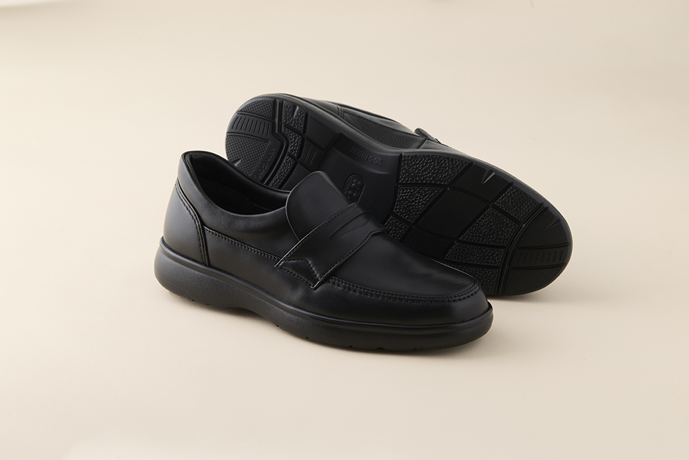 AKIO GOLF 2235 4E BL(クロ) ソフトシープ使用 26.5cm 黒 靴 シューズ ゴルフ メンズ 本革 革靴 紳士靴 【(株)アキオ製靴】[Q9-15904-6]