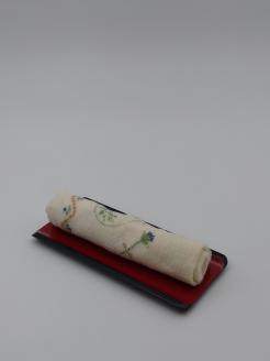 川連漆器 受け皿2枚組【阿部健吉商店】[B1-5301]