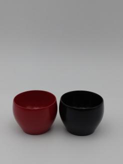 川連漆器 ぐい呑み 蒔絵付 2客組【阿部健吉商店】[B5-5303]