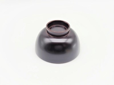 川連漆器 背高椀 溜内黒【佐藤豊八商店】[B5801]