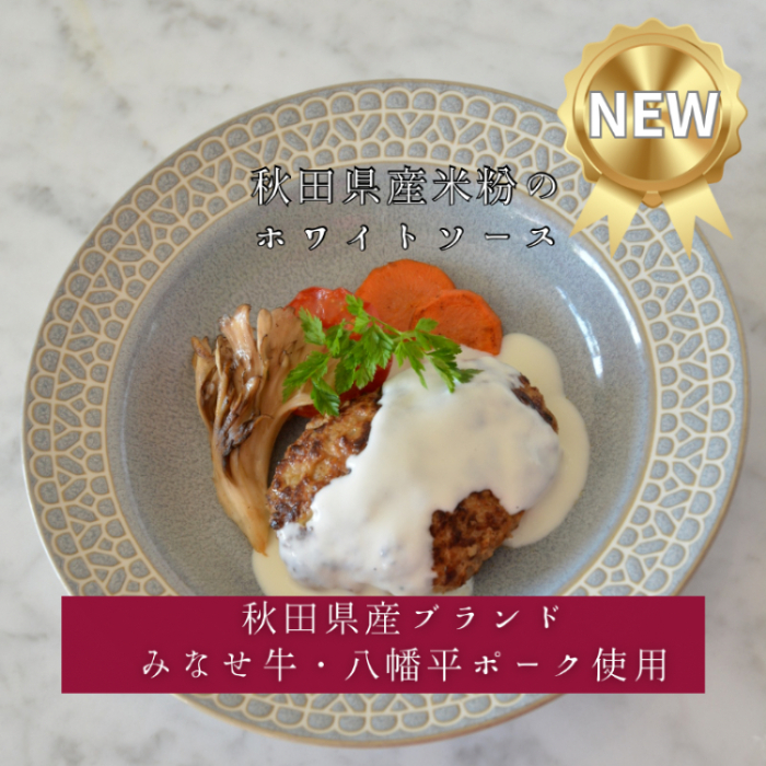 穂のハンバーグ＆秋田産野菜スープセット【株式会社佐藤縫製】[B6-13701]