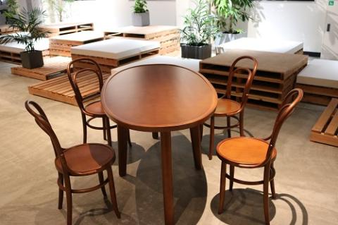 スーパー楕円曲木テーブルTA1500【Orbray株式会社】[F14006]