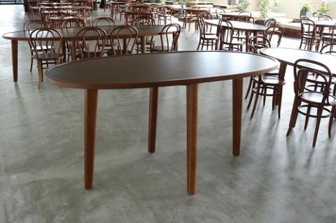 スーパー楕円曲木ハイテーブルHT1800【Orbray株式会社】[F14009]