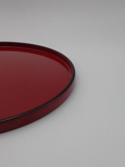 川連漆器 尺一丸盆【阿部健吉商店】[H5-5304]