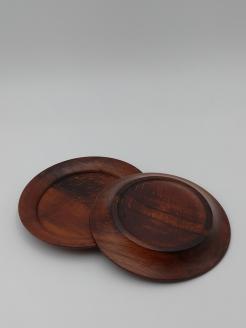 川連漆器 パン皿摺り漆2枚組【阿部健吉商店】[H5302]