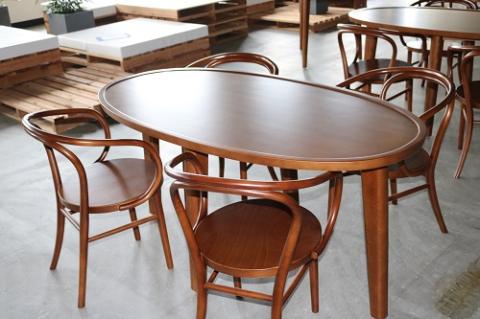 スーパー楕円曲木テーブルTA1500【Orbray株式会社】[F14006]