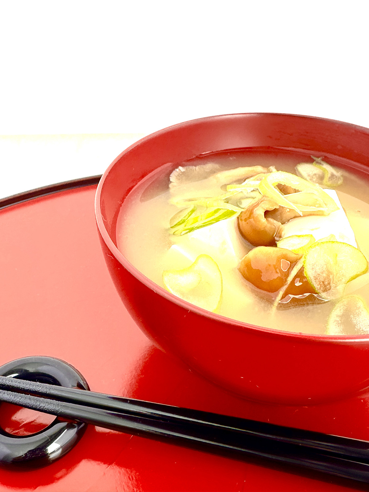 川連漆器 箸付夫婦たっぷり椀（銀朱・銀溜）紙箱入【(株)佐藤商事】[H5504]