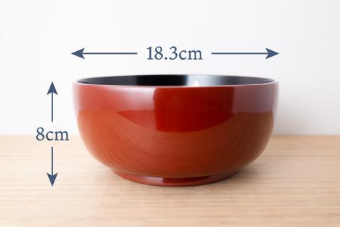 六寸 深鉢 ( 鉄仙 ) 《 川連漆器 》 / 伝統的工芸品【佐藤善六漆器店】[C9201]