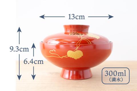 夫婦 吸物椀 ( 蔦 )《 川連漆器 》 / お椀 蓋付【佐藤善六漆器店】[D9201]